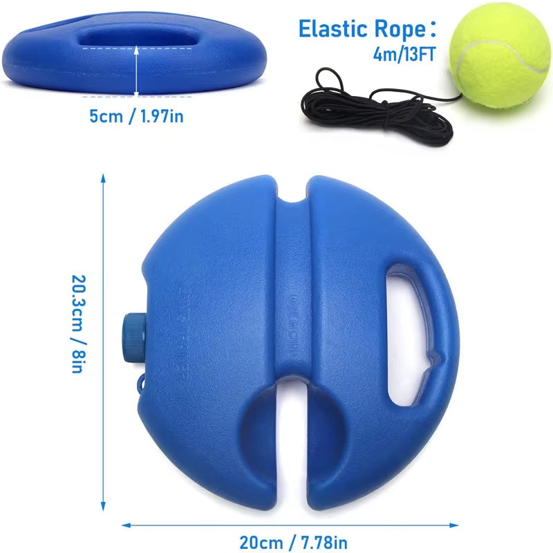 Professional Heavy Duty Tennis Training Aid with Elastic Rope for Self-Directed Rebound Practice